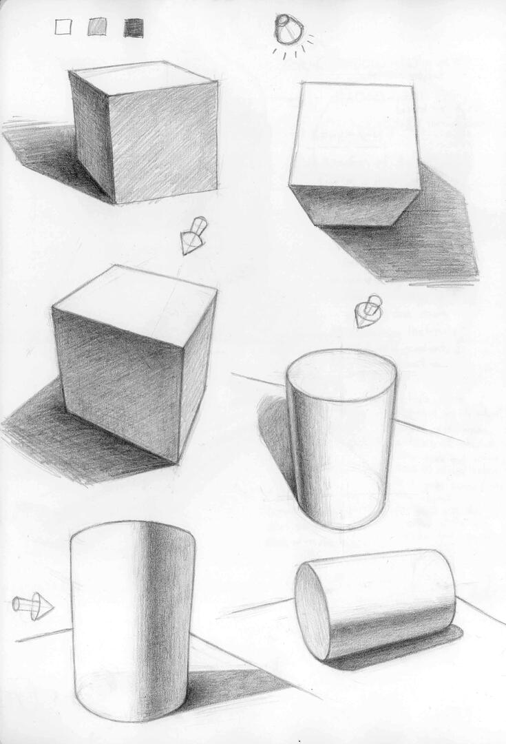 Shading geometric forms