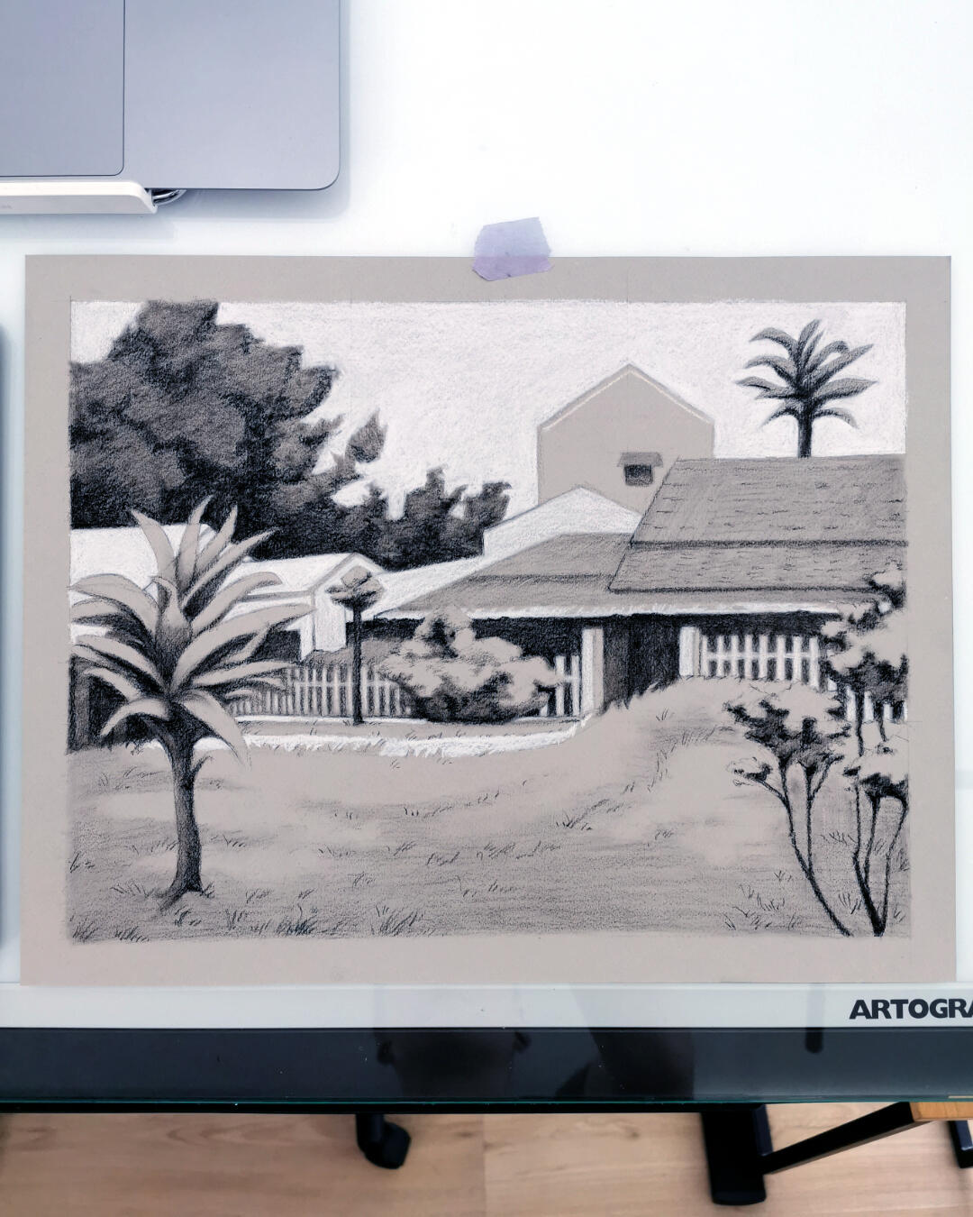 ItLD: Charcoal on toned paper